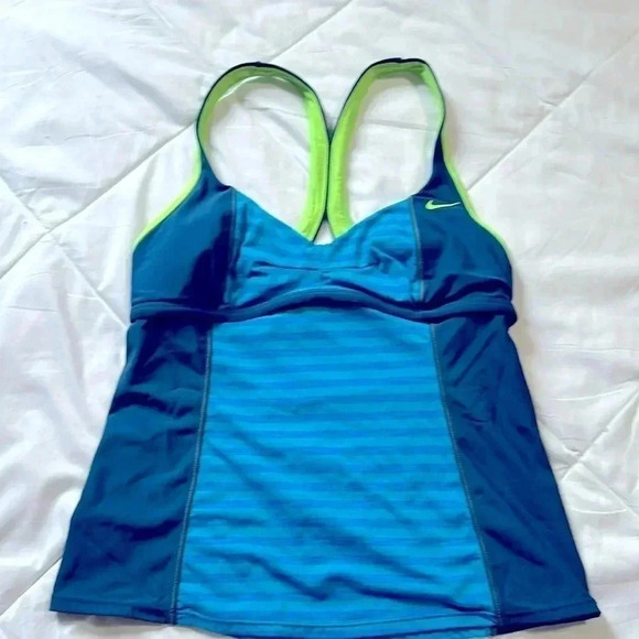 Nike Blue swimsuit tankini top size 10 - Picture 1 of 5